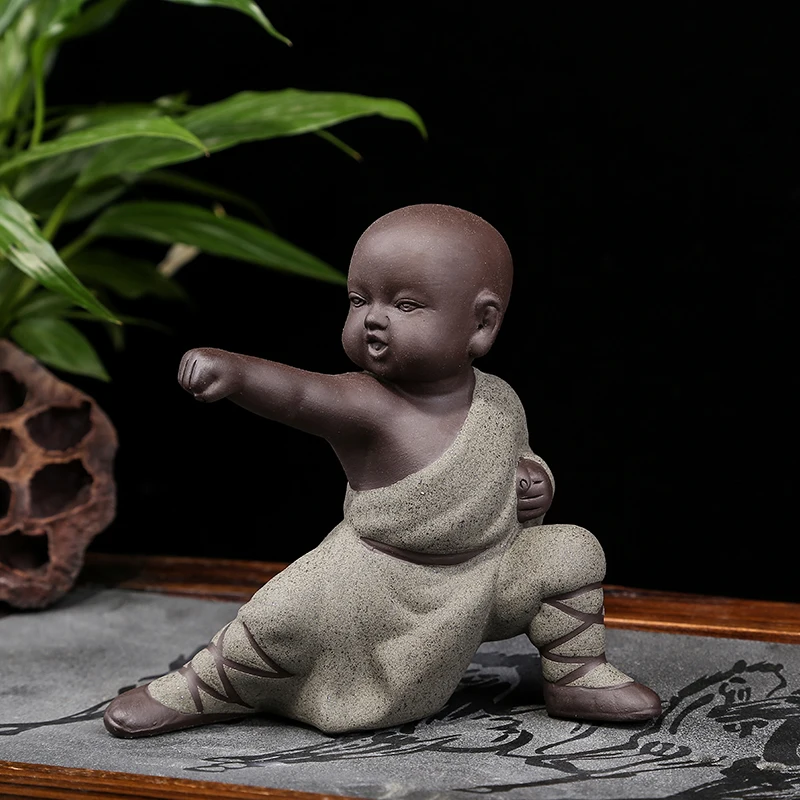 4P #office store company home Desk bookshelf BEST ART statue- CHAN DAO Monk &quotCHINESE GONGFU&quot ceramics Porcelain Buddha | Дом и сад