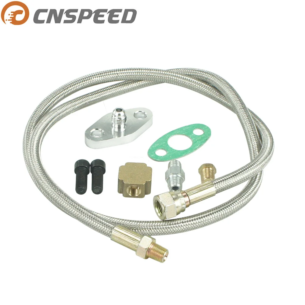 CNSPEED турбо линия подачи масла из нержавеющей стали плетеная 36 T3 T4 T3/T4 T04E T70 T66 T67 GT35