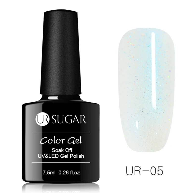 UR-05 Ur Sugar жемчужная оболочка Гель-лак для ногтей Блестящий голографический блестящий гель замачиваемый УФ-Гель-лак 7,5 мл Гель-лак для маникюра - Цвет: UR-05
