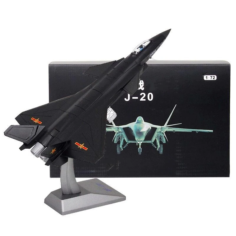 Игрушки подарок для Для детей 1: 72 Масштаб модели самолета сплав литье модели самолетов J-20 черный орел Истребитель модель