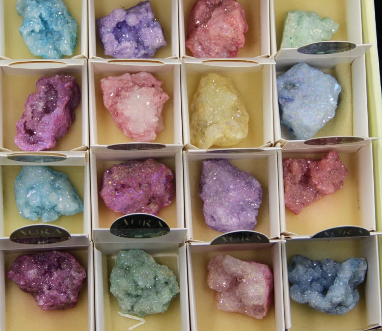 

1 коробка Druzy Crystal Geode кулон кварцевые бусины из драгоценного камня смешанные цвета 32 ⑤ кор. Druzy Crystal Geode отверстие кулон ожерелье