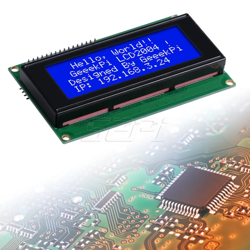 ЖК-модуль 52Pi IIC/I2C 2004 20x4 символа поддержка протокола I2C экран для Raspberry Pi Arduino Uno |