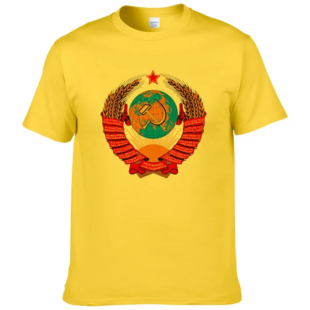 2019 Новое поступление Мужская/Женская футболка CCCP советский русский KGB Hammer Sickle
