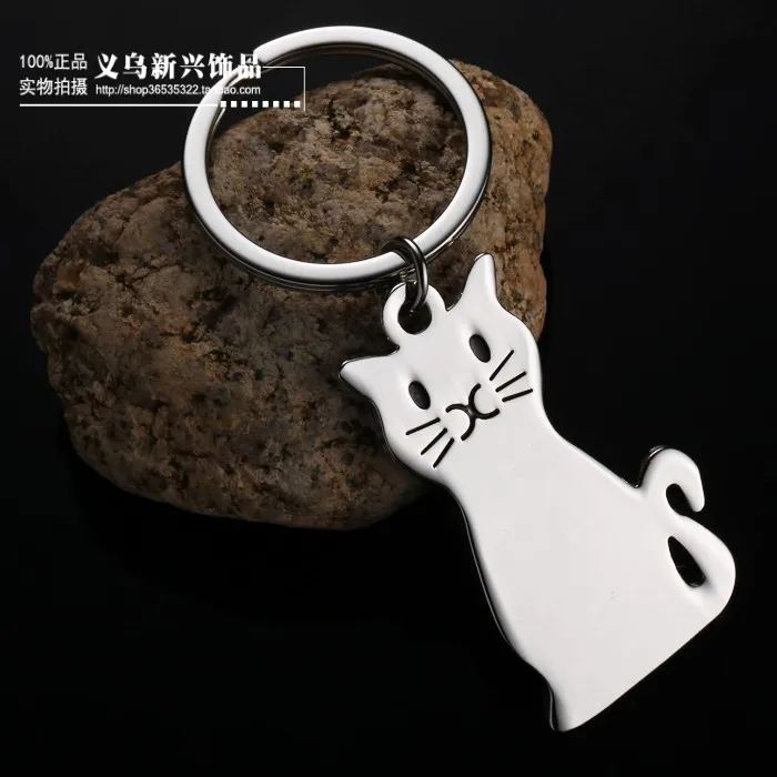 Маленький подарок кошка личность изысканный брелок для ключей двусторонний