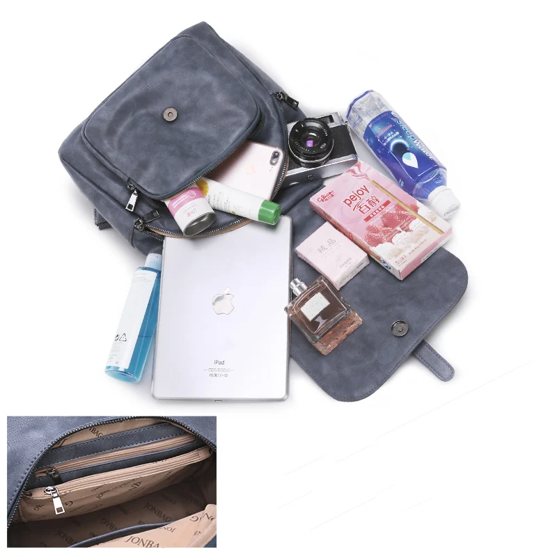 JONBAG большая сумка Корейская версия дикого модного рюкзака винтажная через плечо