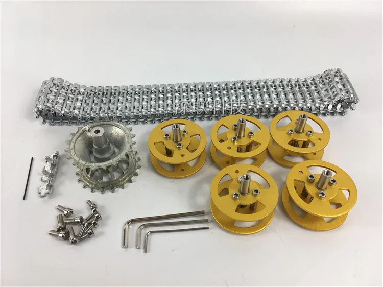 DIY Metal Track drive kit +Drive wheel + Bearing set for Robot Tank Smart Car Chassis kits | Игрушки и хобби