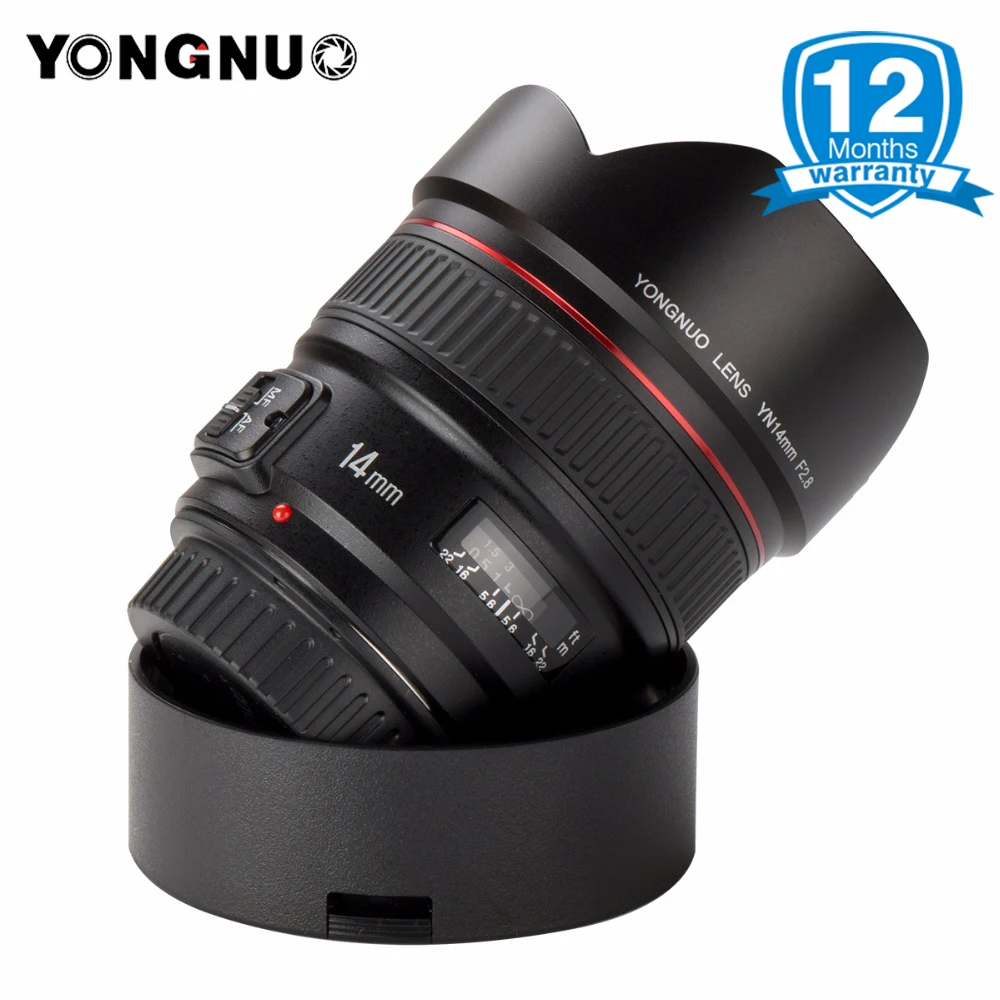 YONGNUO 14 мм F2.8 ультра широкоугольный объектив с автофокусом AF MF металлическое