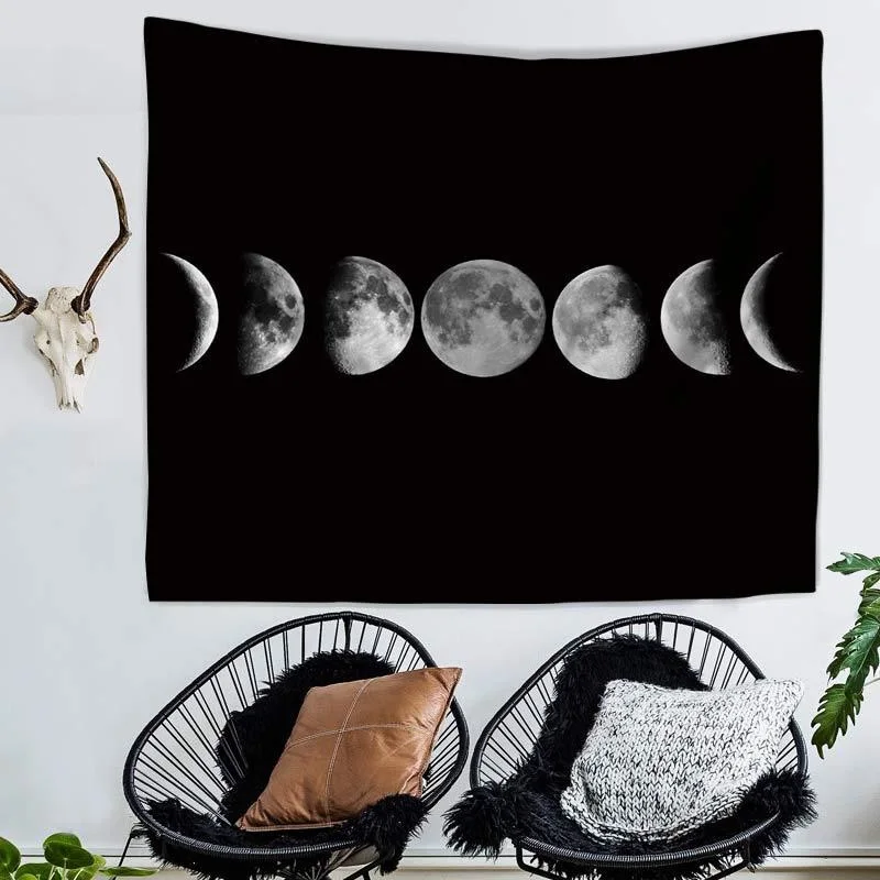 Лунное затмение гобелен настенный Moon тентуре Murale Мандала Одеяло MandalaTapestry ткань