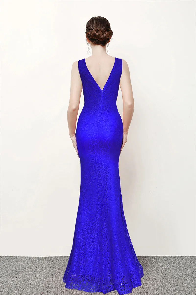 Длинное кружевное вечернее платье с юбкой годе сексуальное облегающее разрезом