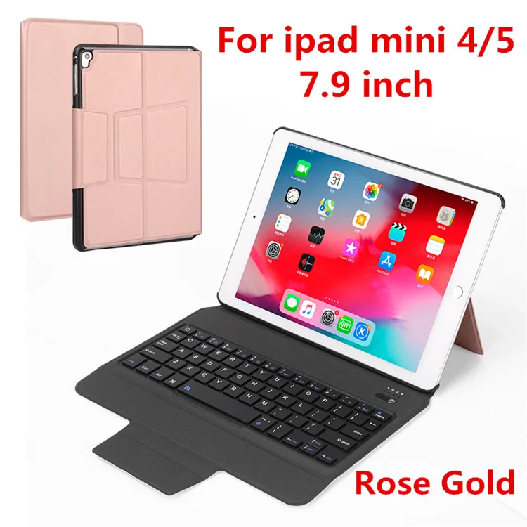 mini-45-3rosegold Kemile ультра тонкий чехол-клавиатура для iPad 9,7 / Pro 9,7 Air 9,7 для mini 5 7,9 дюймов для iPad Air 3 10,5 Pro 11 12,9 чехол - Цвет: mini-45-3rosegold