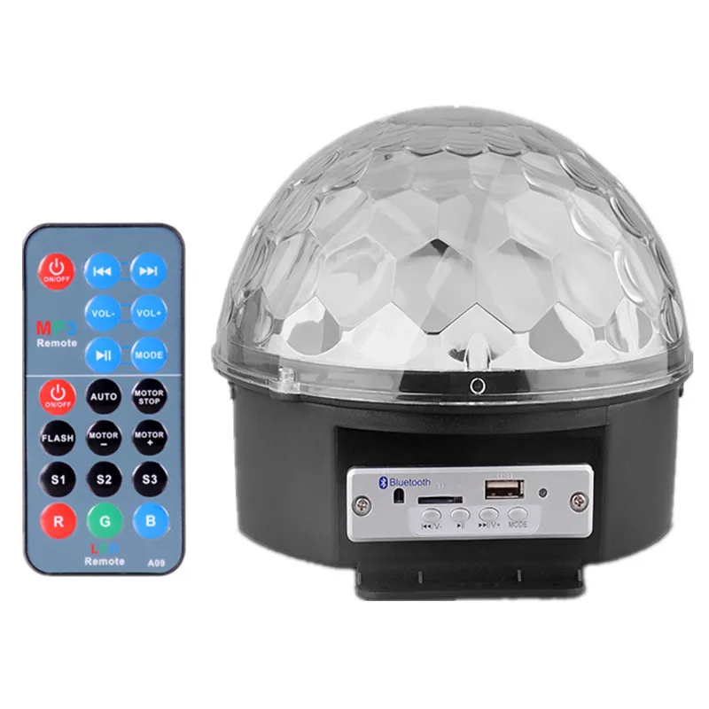 Светодиодный диско-шар KTV бар Клубная вечеринка свет MP3 Bluetooth LED хрустальный