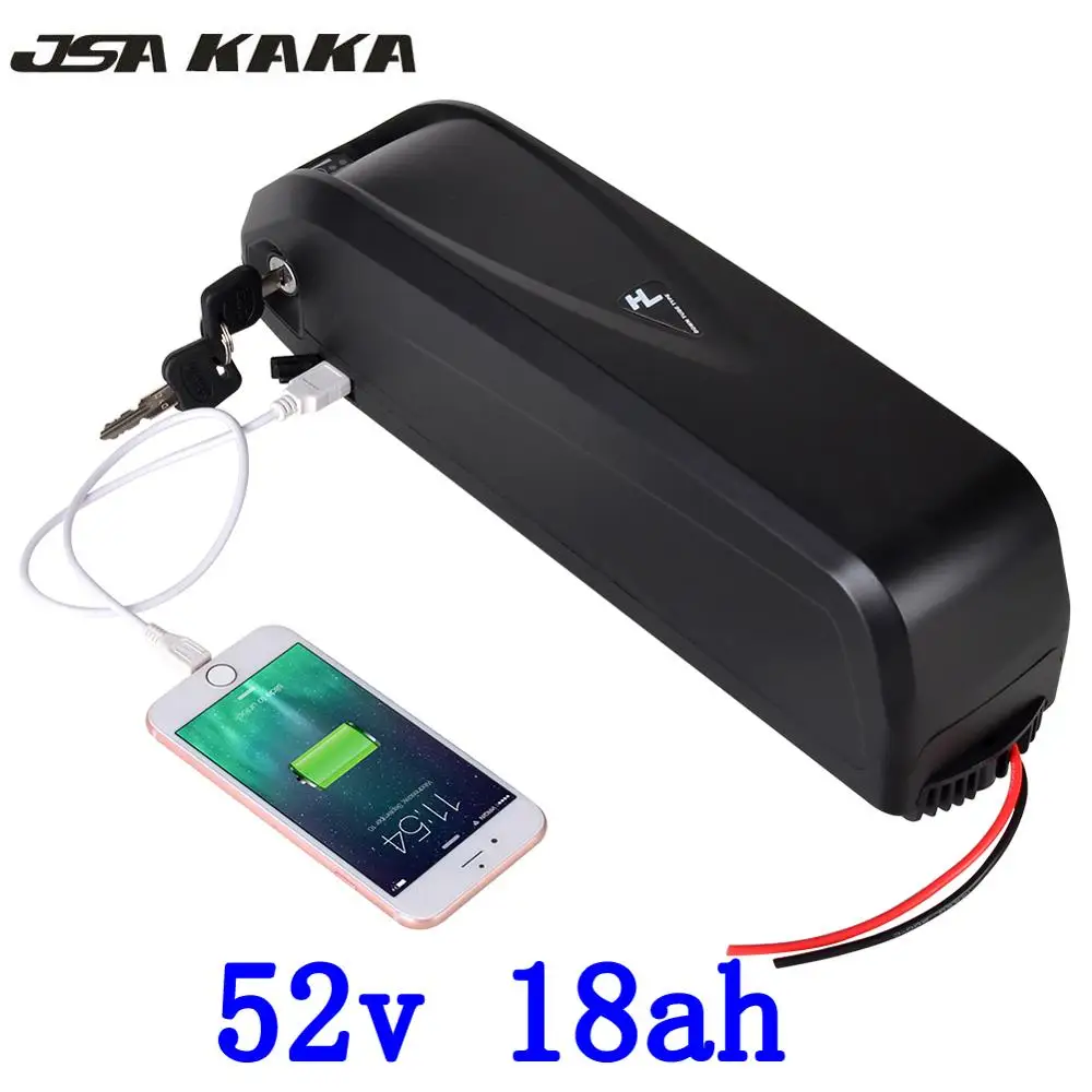 

US EU No Tax 51.8V 52V 17.5Ah with 5V USB hailong for Sanyo cell Li-ion Battery 48V 1000W Electric Fat Bike Hailong Battery