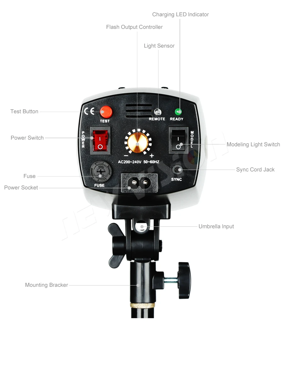 Godox K-180A 180 Вт моно светильник для фотостудии стробоскопический светильник(мини-студийная вспышка