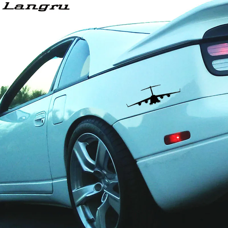 Langru 2017 строительный самолет передний вид Автомобильная оконная наклейка