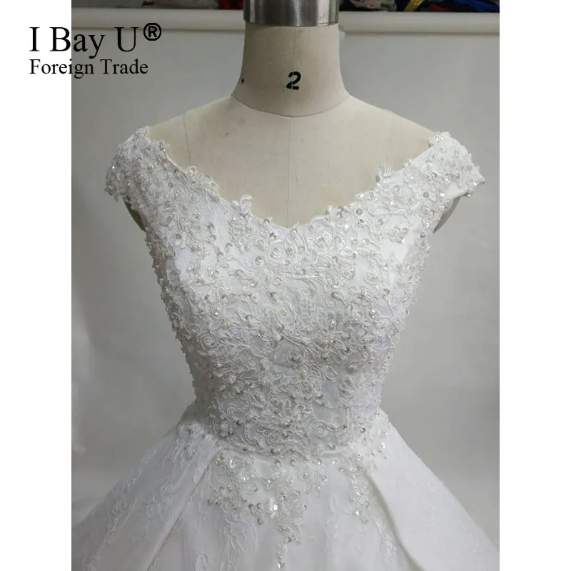 Реальный образец Afrabic Свадебные платья со шлейфом простые кружевные свадебные 2020