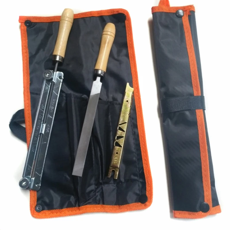 

5Pcs Chainsaw Sharpening Filing Kit 5.2mm File Fit for 3/8" Pro Chain W/ Pouch