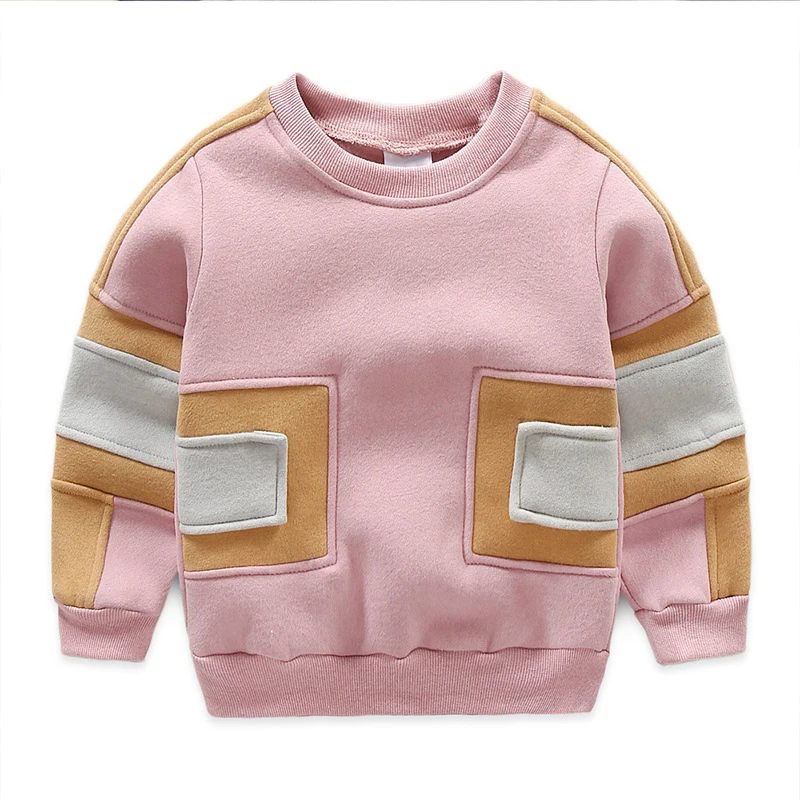 Новинка модная футболка для мальчиков в стиле пэчворк детские теплые толстовки