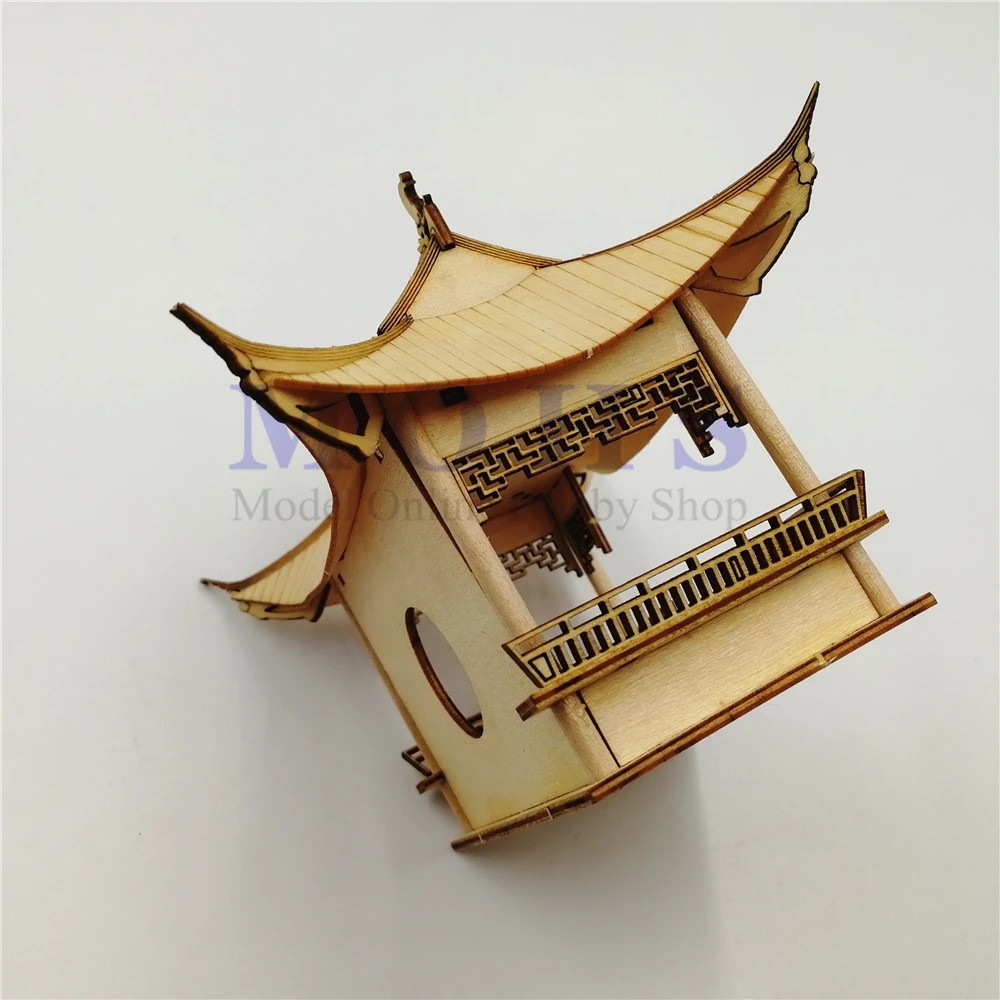 Китайские традиционные весы модель деревянного здания прямоугольный павильон