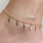 Дерево листьев женские сандали украшения браслет на ногу туфли браслет лодыжка пляж ножные браслеты хиппи богемный стиль украшения для ног на пляж