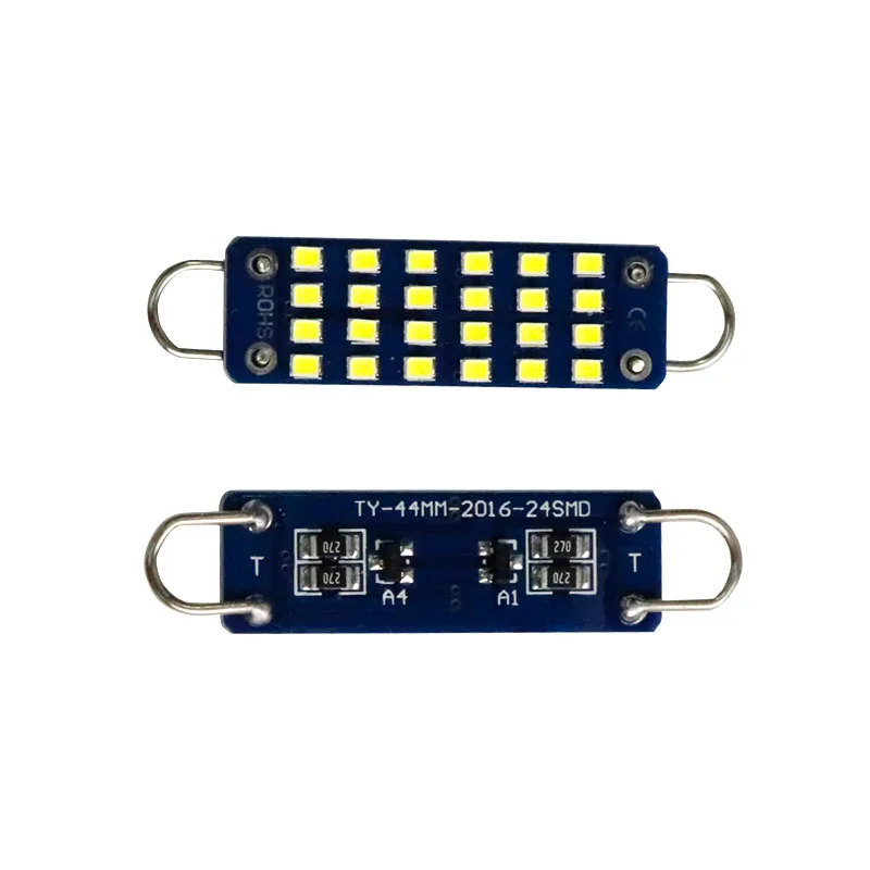 2X AC DC 12V 561 562 гирлянсветильник свет 44 мм 24 SMD 1206 жесткая петля купольсветильник для