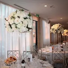 artificial flower fake flower Flower Vase crafts decor wedding Table Centerpiece Floral Stand Columns For Wedding party 