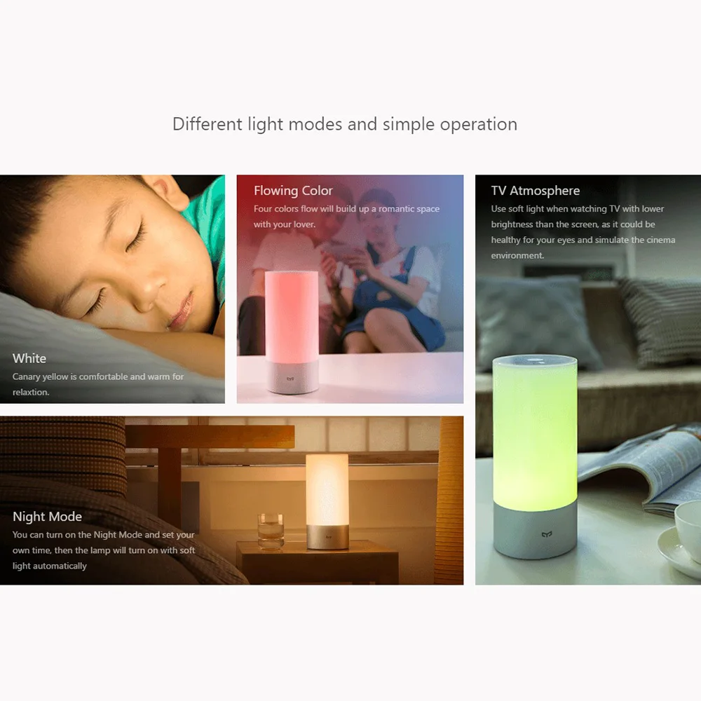 Xiaomi Yeelight настольная лампа Интеллектуальный светодиодный прикроватной тумбочке