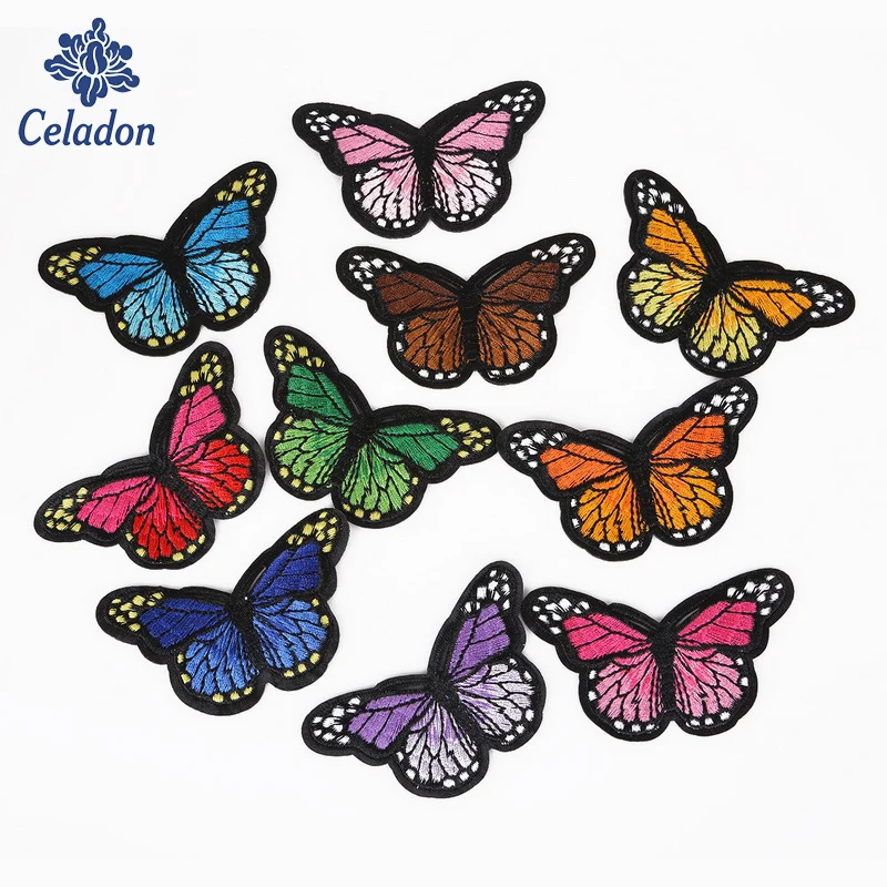 1 шт. микс нашивки бабочки украшения одежды утюжок на нашивках аппликация вышитая
