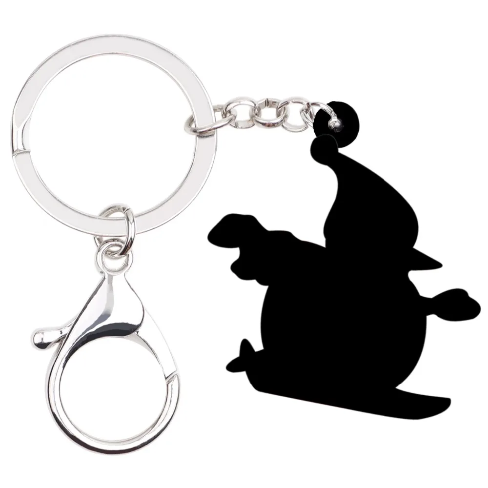 Bonsny Acrylic Christmas Snowman Key Chains Pendant Navidad Decoration Jewelry For Women Girl Gift Bag Car Charms Wholesale | Украшения и