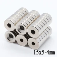 50pcs 15 x 5 mm hole 4mm n35 super strong ring magnet permanet powerful rare earth ndfeb neodymium magnets