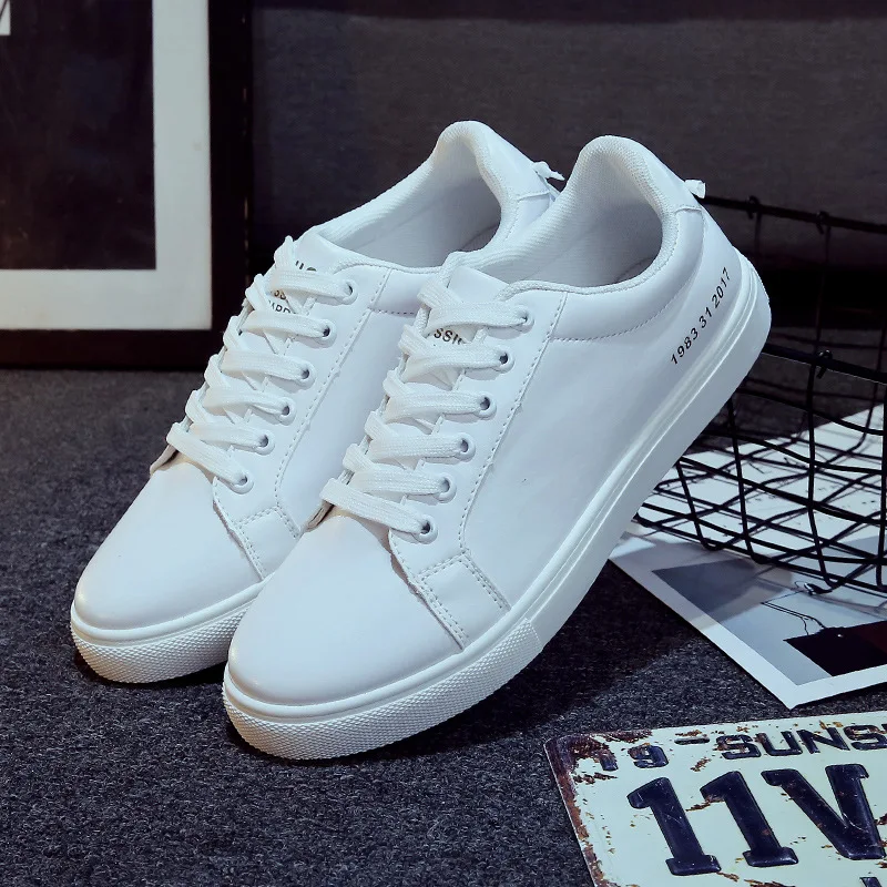 Mexemina 2018 New Men's Leather Casual Shoes Spring Summer Fashion White Sneakers Breathable Men Soft | Обувь