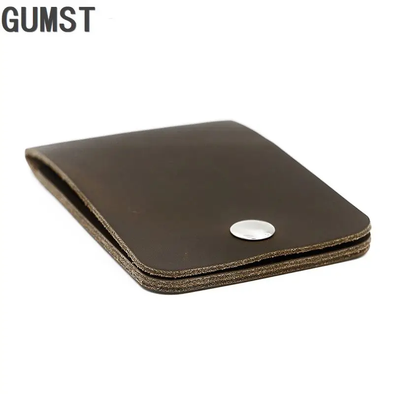 

Original Handmade Cow Leather Men's Wallets Vintage Male Wallet Leather Bifold Money Retro Money Clips Slim Purse Money Pocket