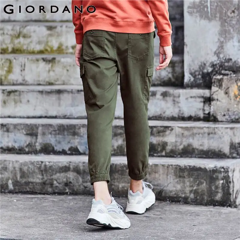 Giordano мужские стрейчевые повседневные брюки из натурального хлопка с