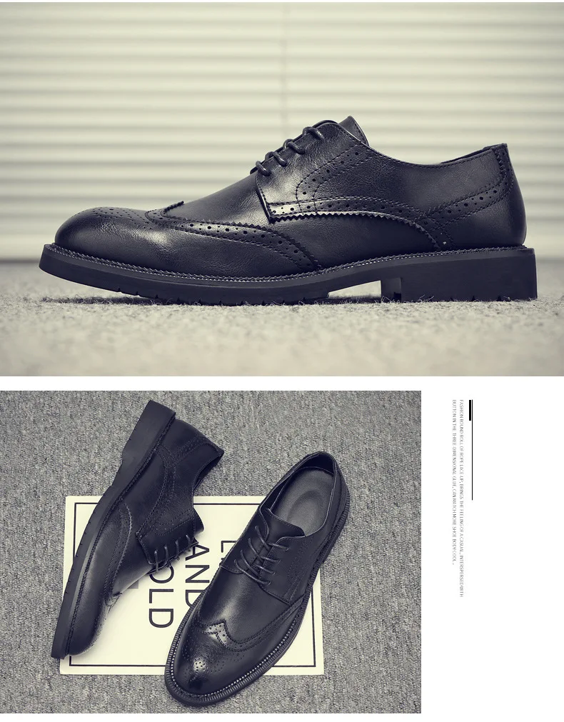 NPEZKGC Spring Big Size Men Leather Shoes Fashion Dress Business Shoes Lace Up Men Formal Oxfords Shoes For Men Wedding Shoes