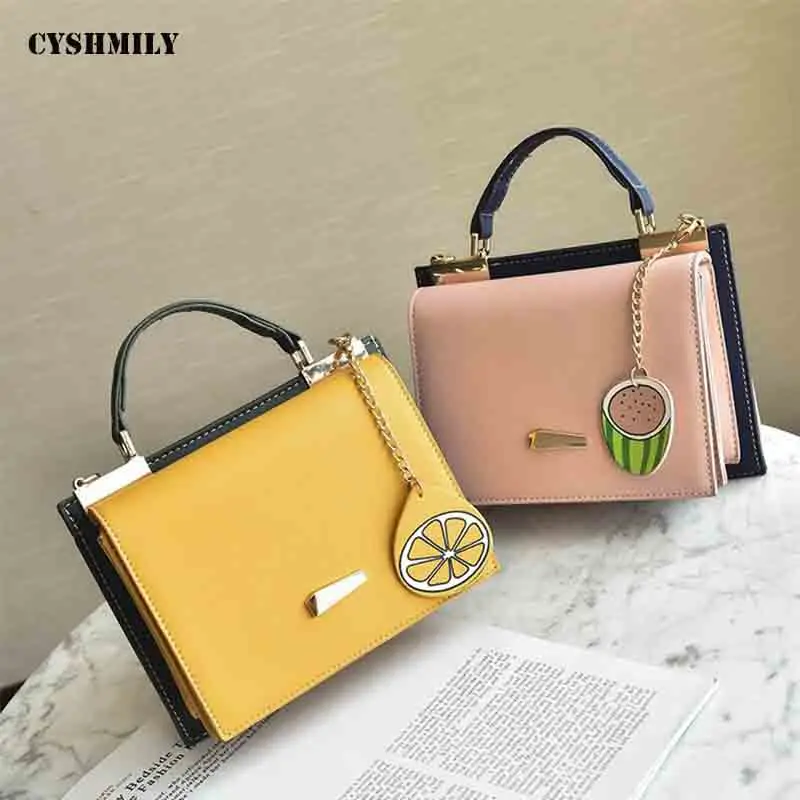 CYSHMILY beauty яркие цвета женские сумки на плечо креативные с фруктовым принтом