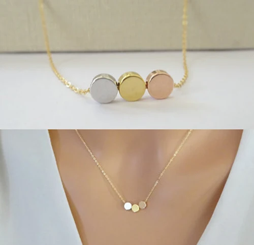 Женская цепочка из серебра 925 пробы с тремя круглыми бусинами|sterling silver necklace|925