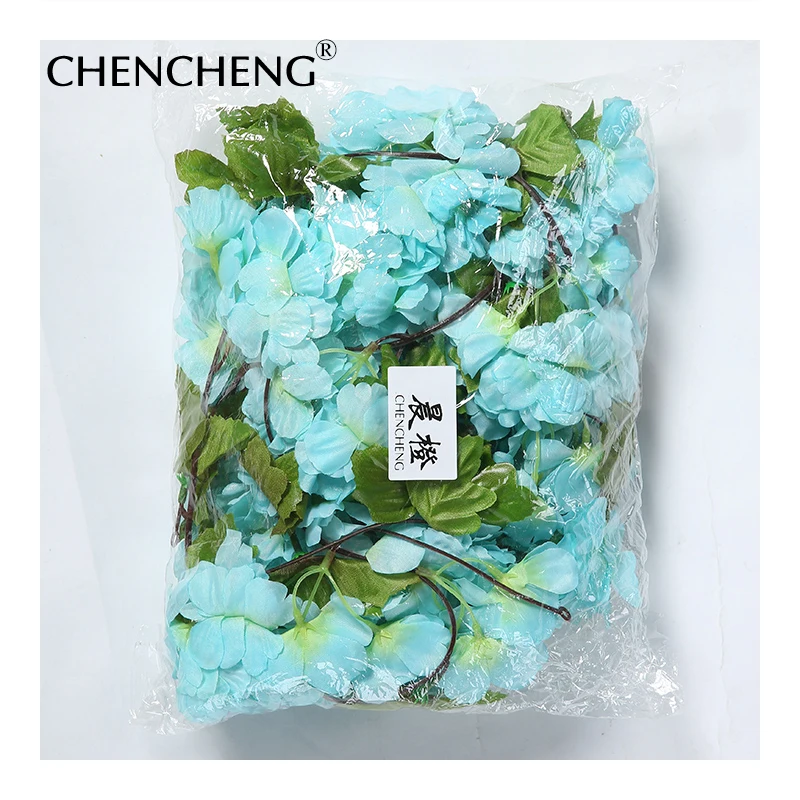 CHENCHENG 11 шт./лот 233 см искусственные цветки вишни Шелковый Искусственный цветок лоза ротанга настенные подвесные Свадебные украшения