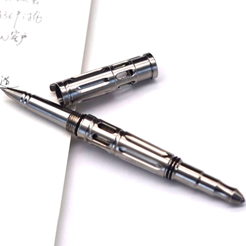 

1PC Titanium Alloy Tactical Pen Self-defense Multifunction Alloy Metal Pen Equipment Outdoor Camping EDC Pocket Tool