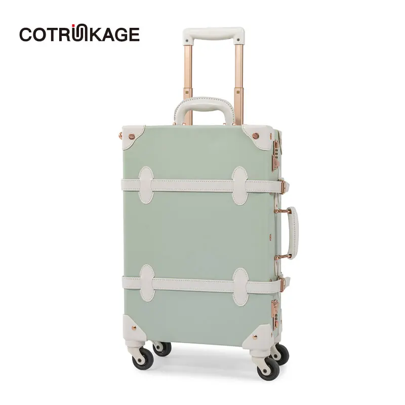 COTRUNKAGE зеленый 20 &quot26&quot из искусственной кожи маленький жесткий чехол для