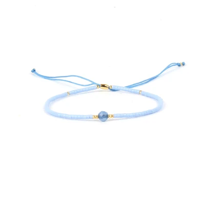 Agate beads KELITCH браслеты дружбы, ювелирные изделия, бисерный Хрустальный Браслет, Браслеты-шармы, одна упаковка, браслет ручной работы для подарка - Окраска металла: Agate beads