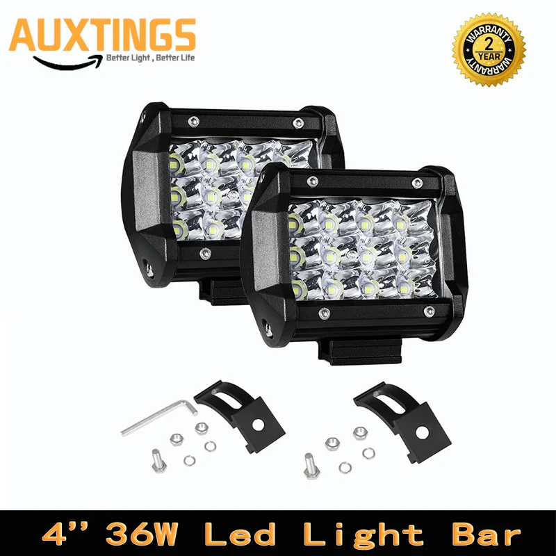 

4" 36W LED Work Light Bar Spot Beam Offroad Driving Fog Lamps For SUV ATV 4WD Tractor Trucks 10-30v