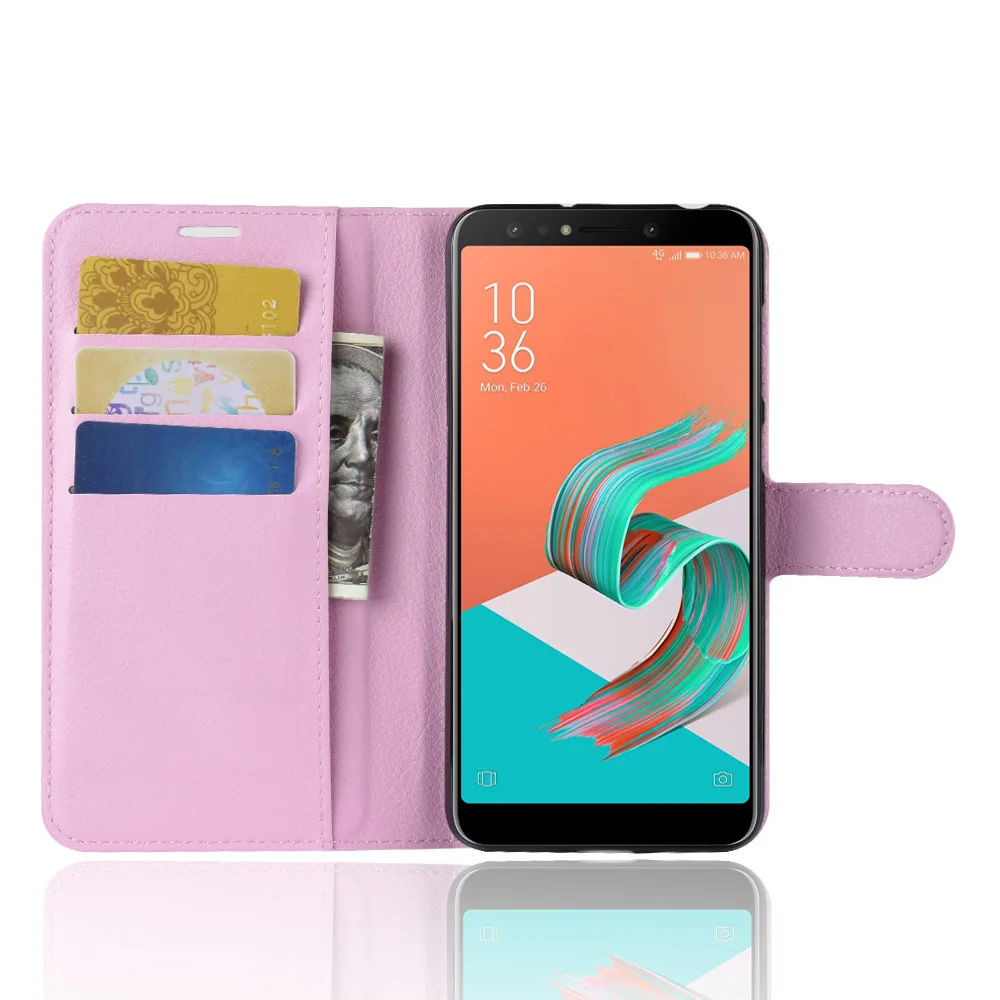 Роскошный чехол из искусственной кожи для Asus Zenfone 5 Lite ZC600KL флип-бумажник чехлы