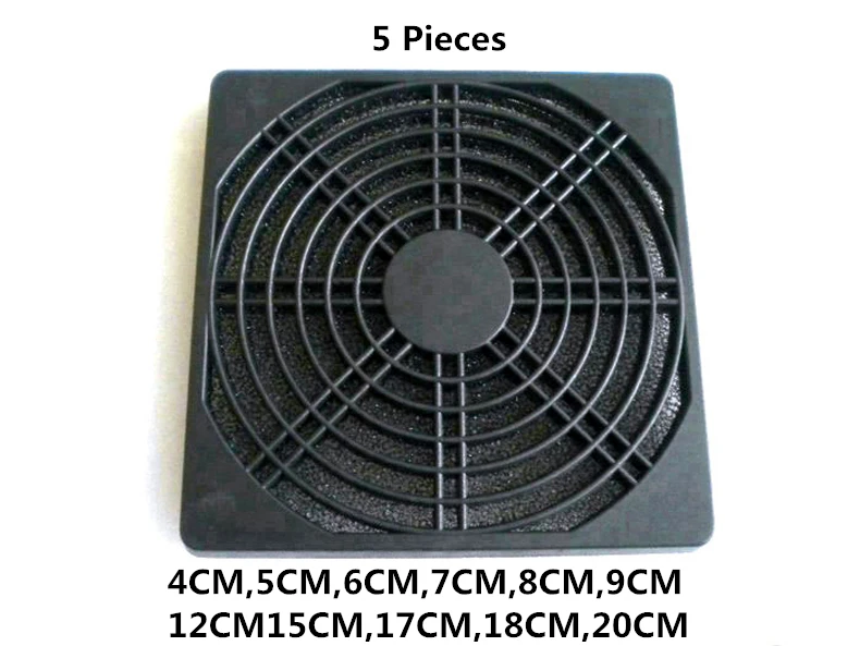 New 5 Pieces Dustproof Sponge Filter Mesh Computer Cooler Colander Dust Net PC Case Fan Cover Guards Dust-proof Shield | Компьютеры и