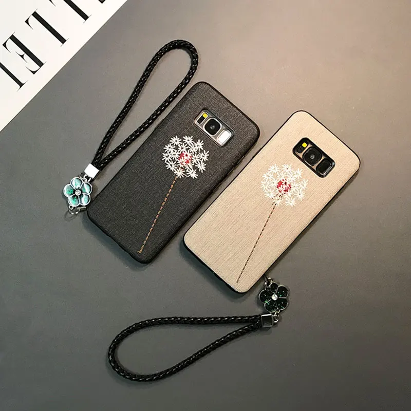Лидер продаж высокое качество вышивка Чехол для телефона samsung Примечание 8 Мягкие