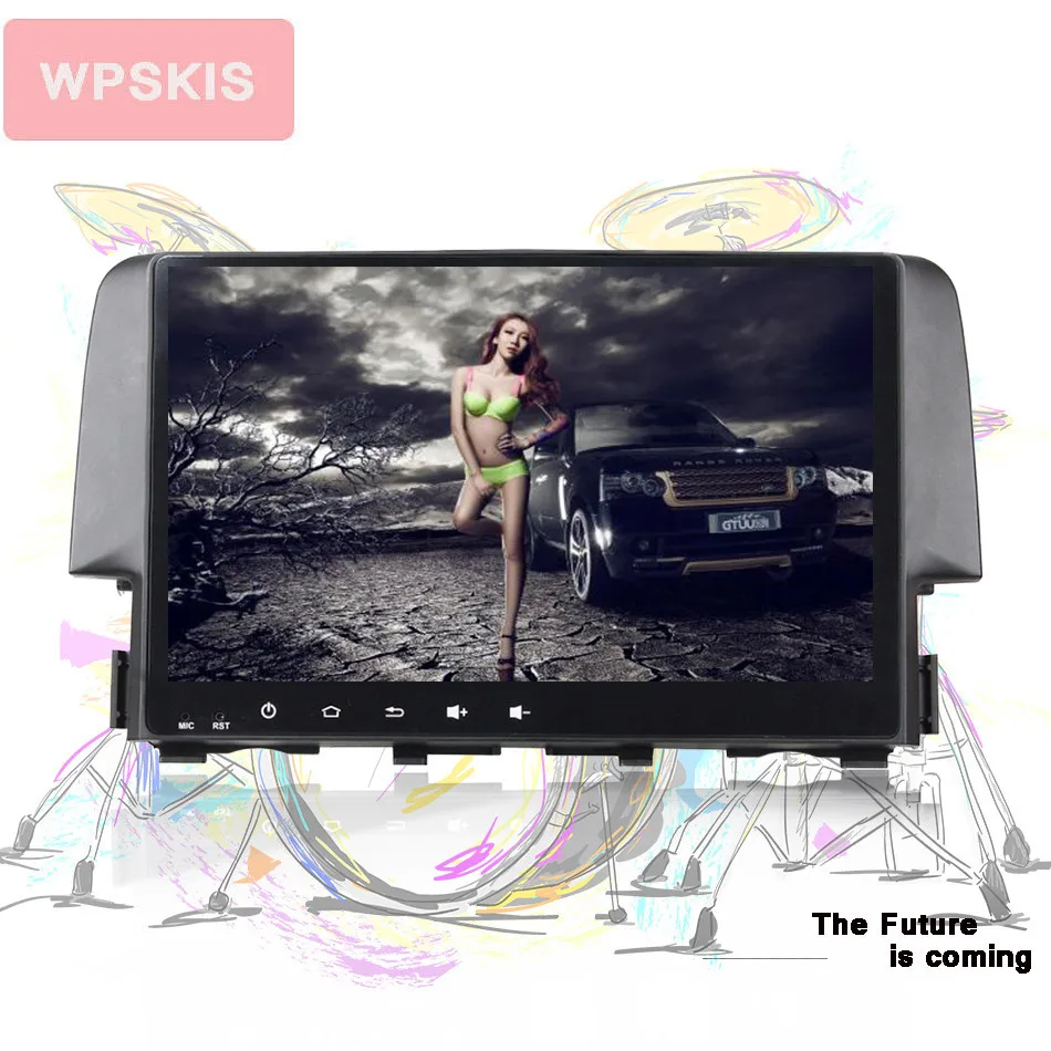 9 &quotAndroid 10 0 автомобильный dvd магнитофон для honda civic 2016 2017 2018 автомобильное радио gps