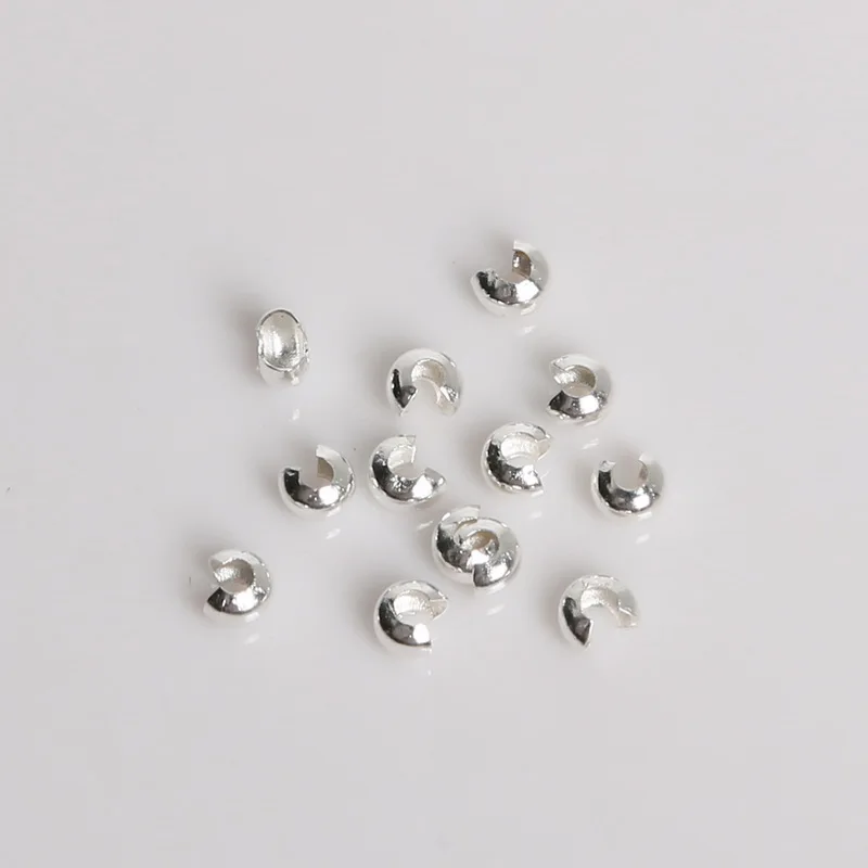 Лидер продаж обжимные бусины 3 мм 100 шт. обшивка для ювелирных изделий браслет