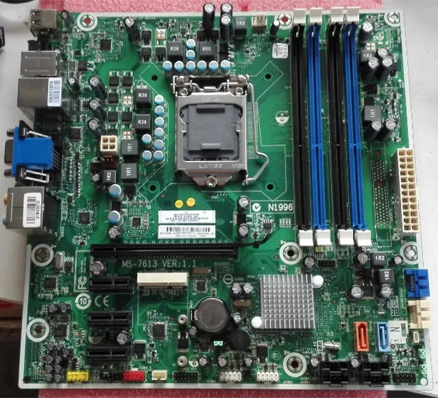 Подходит для HP 3130 7100 H55 LGA1156 серии 612500-001 614494-001 MS-7613 VER1.1 полностью протестирована |