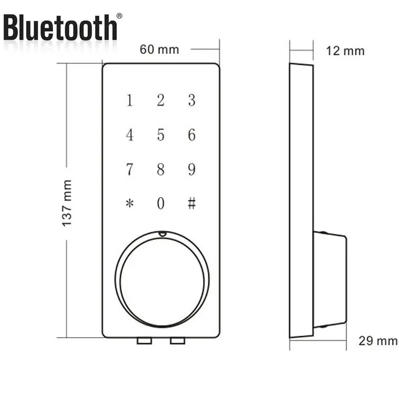 Electronic Keyless Back-lighted Keypad Door Lock Unlock With Bluetooth Code or Key smart door lock | Безопасность и защита