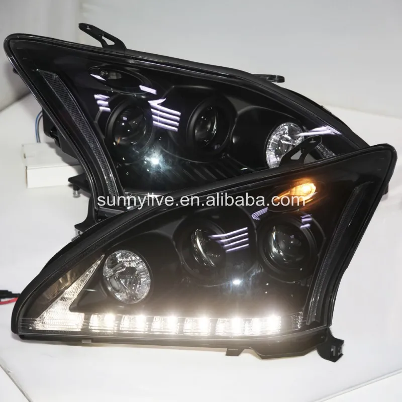 

Передняя светодиодная фара для Lexus RX330 RX300 R350 2003-09, черная SN