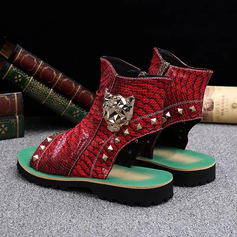 Batzuzhi Zapatillas Mujer в стиле рок панк мужское открытые ботинки с ремешками С заклепками