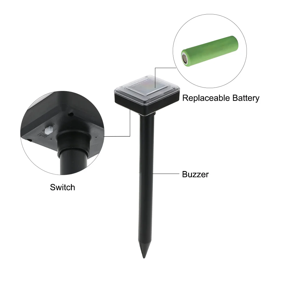 2 шт. Горячий Новый Солнечные звуковая волна Соник Отпугиватель Открытый Сад